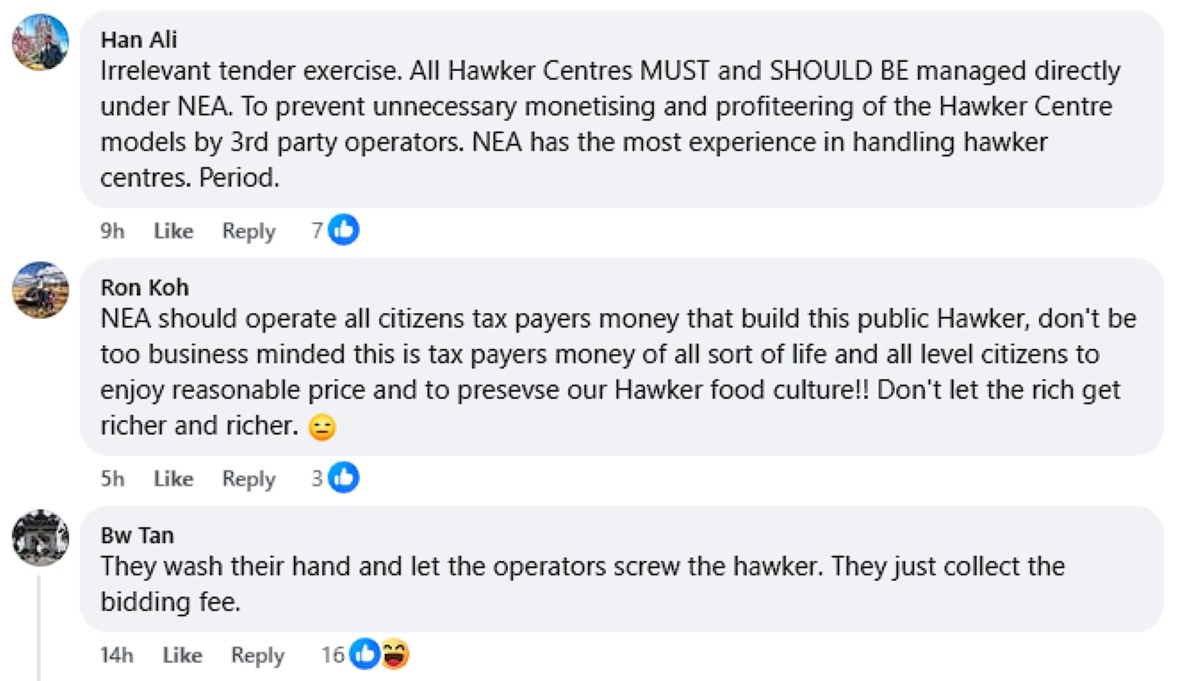 One Punggol Hawker Centre new operator - facebook comments One Punggol Hawker Centre new operator - facebook comments