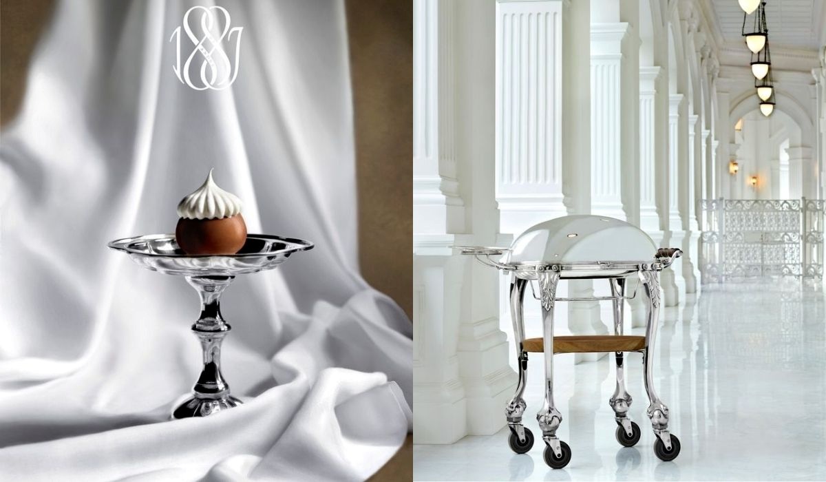 1887 by André announcement - dessert and trolley