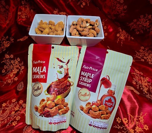 fairprice - mala and maple syrup cashew nuts
