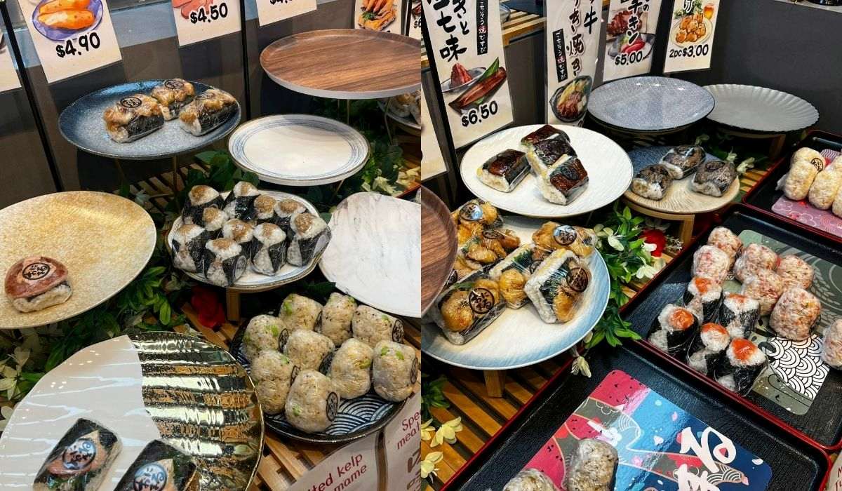 Kyoto Onimaru opens - collage of onigiri selection Kyoto Onimaru opens - collage of onigiri selection