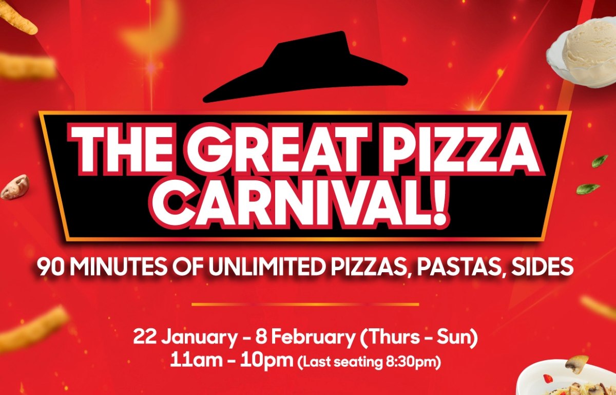 Pizza Hut unlimited buffet returns - advertising banner Pizza Hut unlimited buffet returns - advertising banner