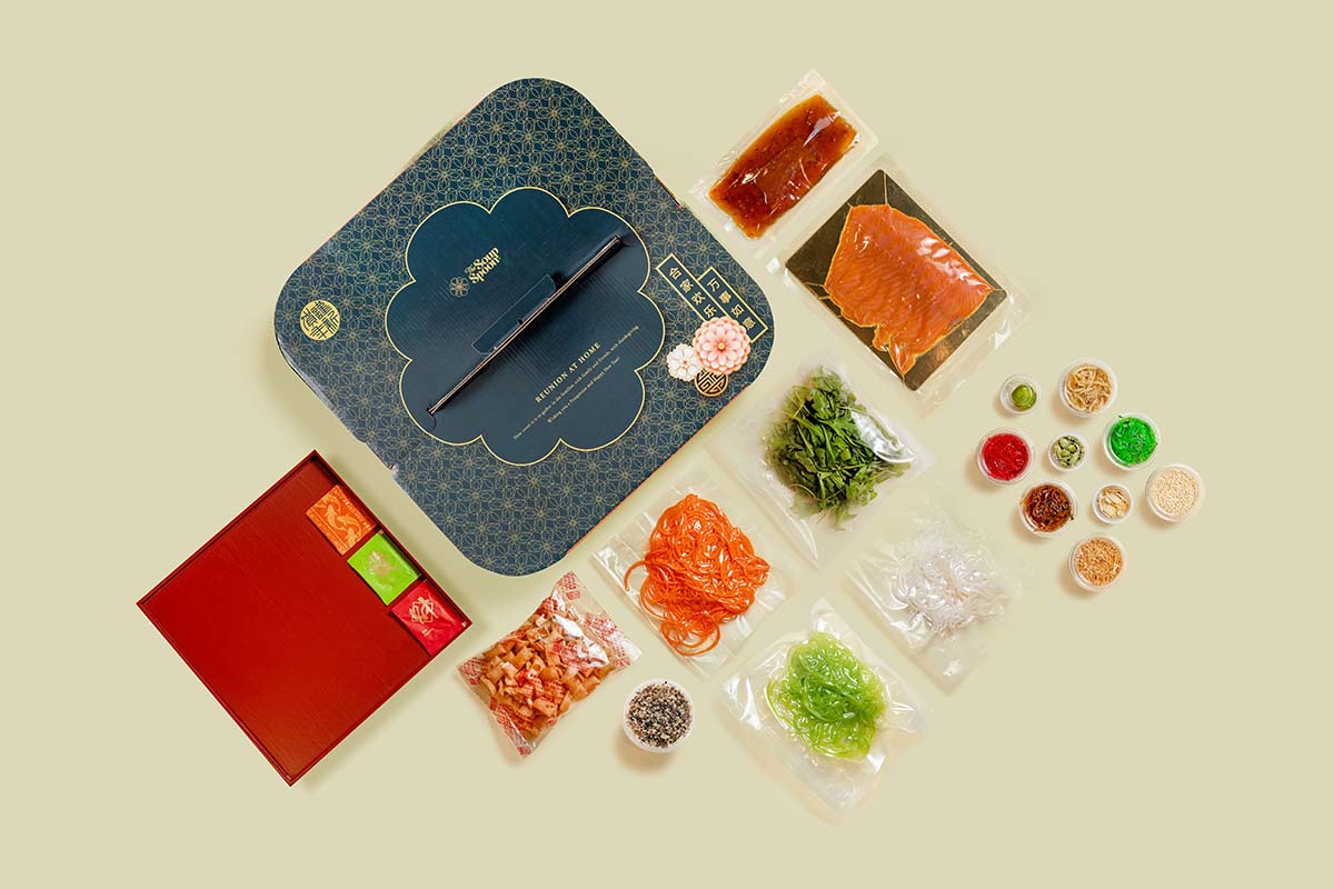 Chinese New Year Catering - the soup spoon yu sheng elements