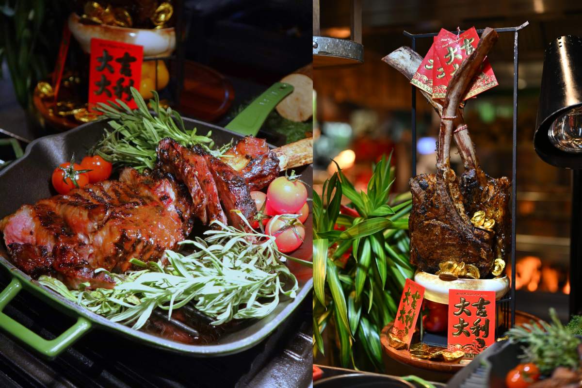 parkroyal collection marina bay CNY - char siew ribs grill closeup