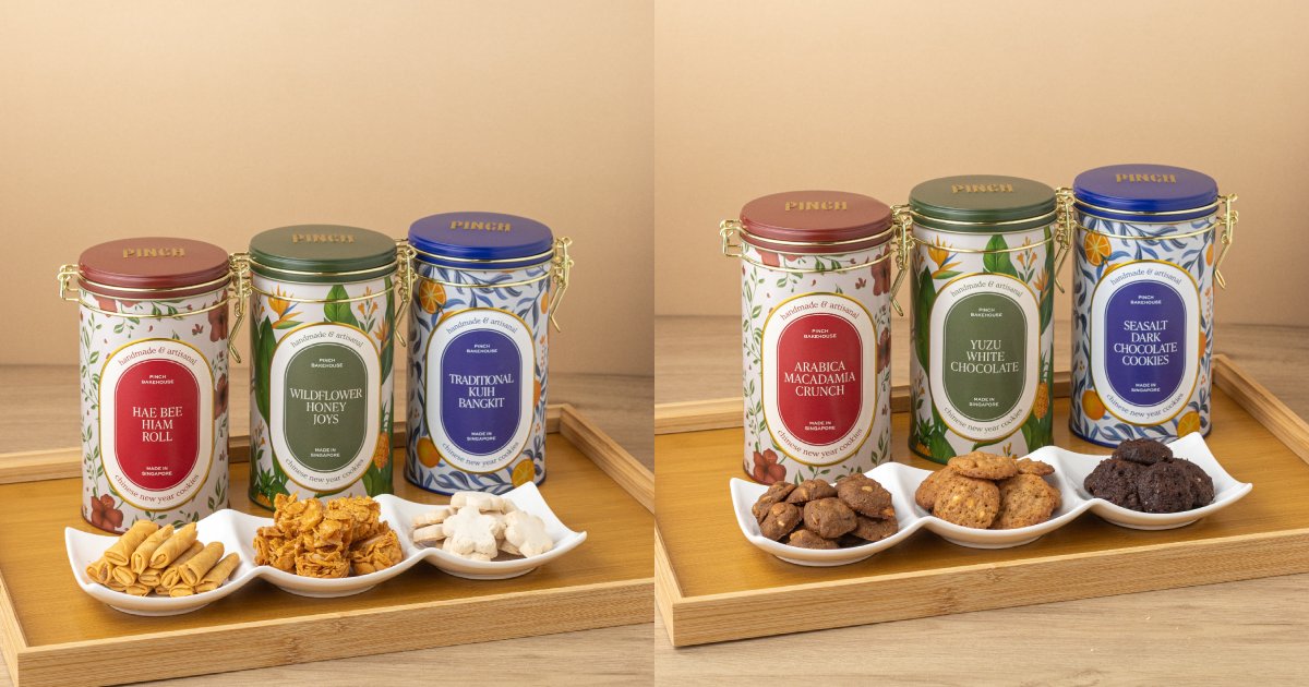 pinch bakehouse - tins of cookies and snacks