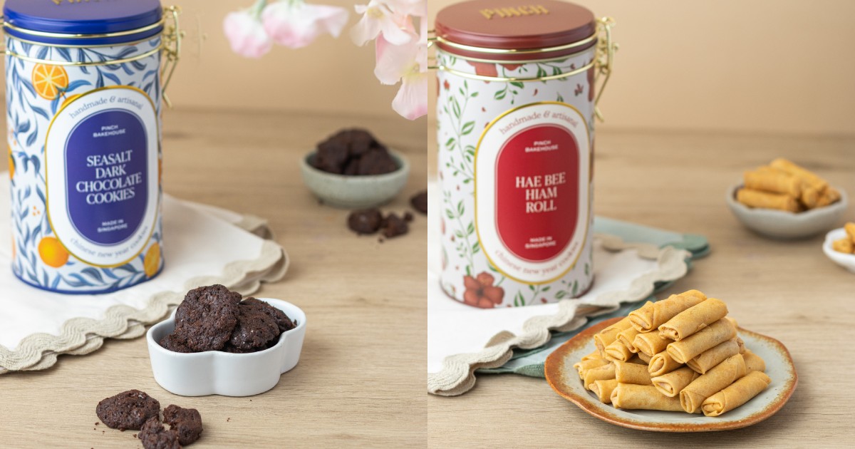 pinch bakehouse - chocolate cookies and prawn rolls