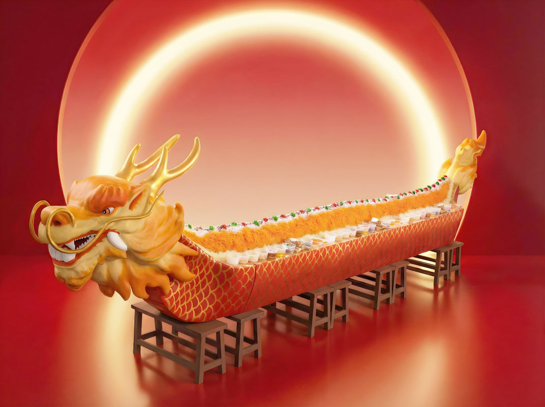 expensive yusheng - dragon boat
