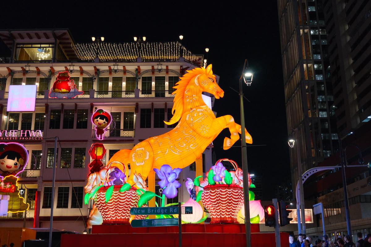 Chinatown Street Light-up 2026 - golden horse