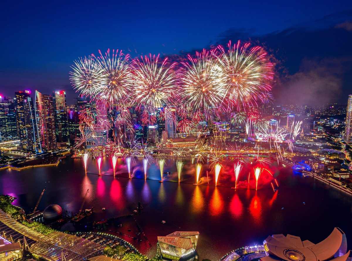 Disney Cruise Line fireworks - Marina Bay
