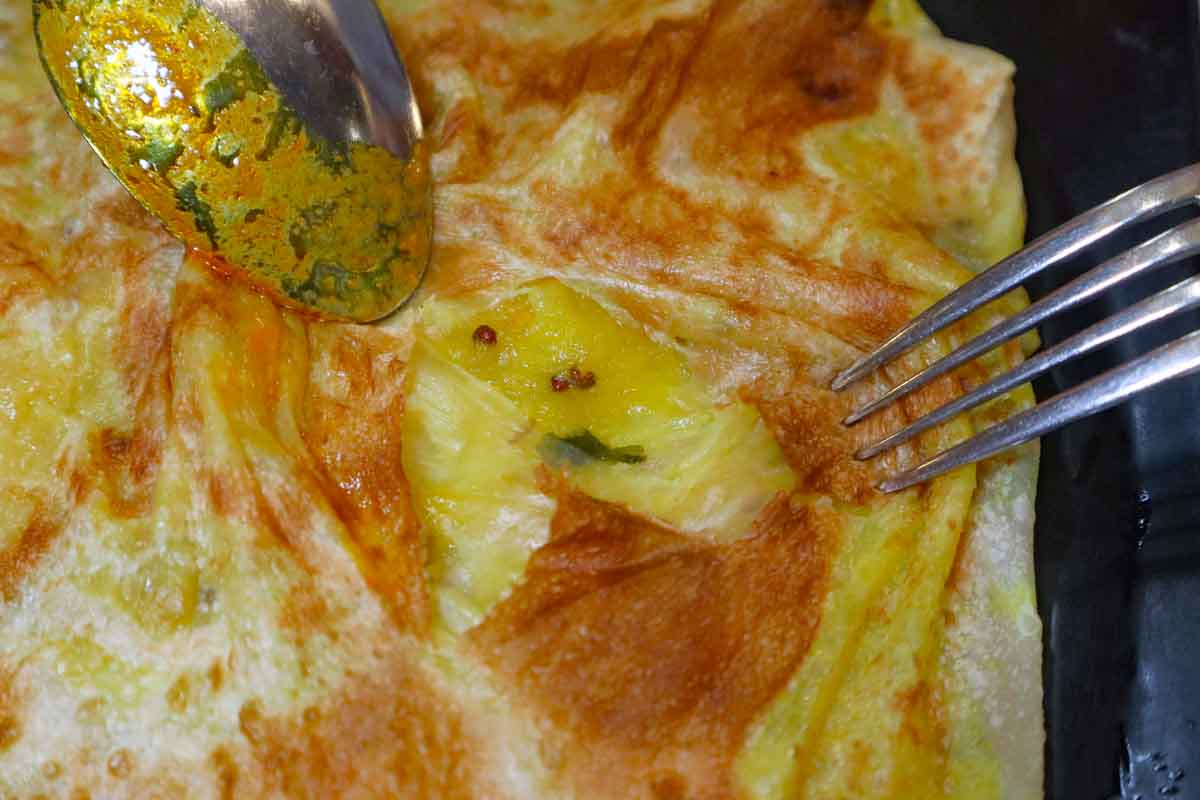 best-rated prata - potato filling