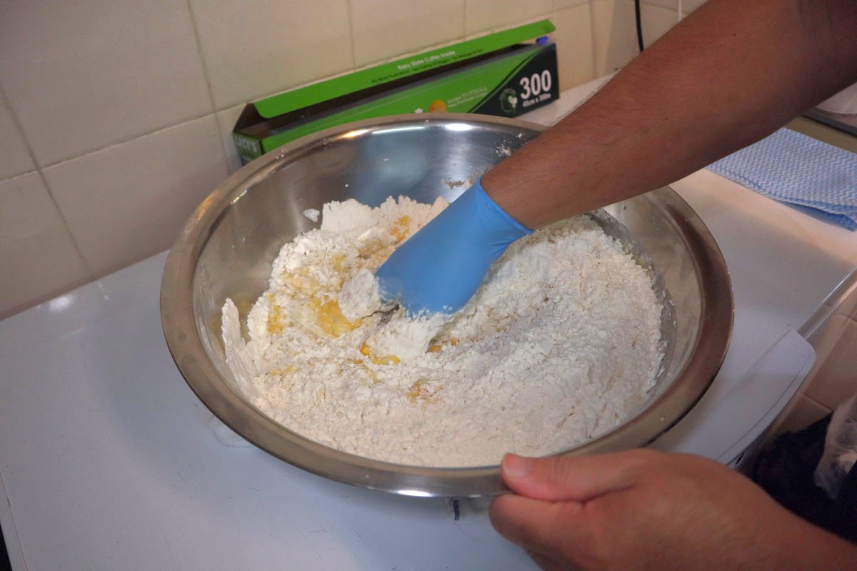 lao wang ban mian - dough making