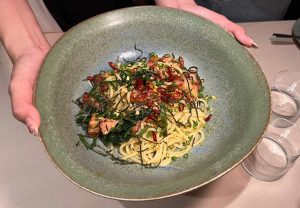 sio pasta opening - applewood bacon and spinach pasta