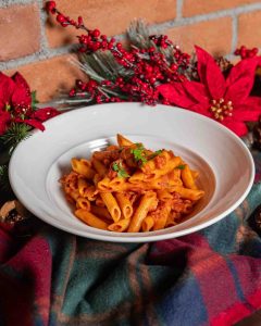 la pizzaiola block party - bowl of penne amatriciana 