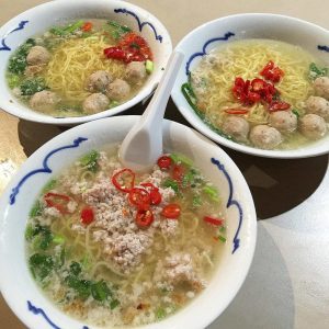 ah poh minced meat noodle closure - bak chor mee soup