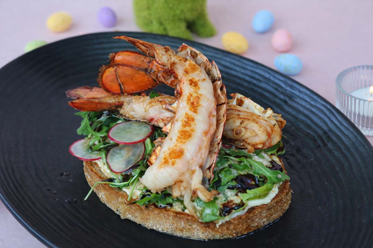 Easter 2026 - avocado lobster on sourdough