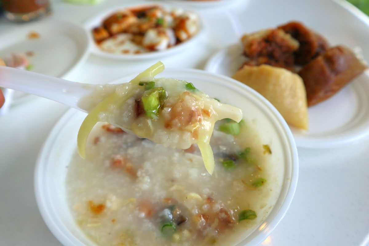 puff & spoon - congee closeup