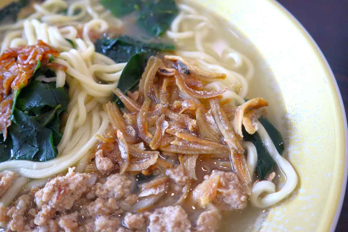 best-rated ban mian - ikan bilis