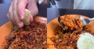 Manao Thai opens - Tom Yum Fried Rice, squeezing lime & mixing lime juice