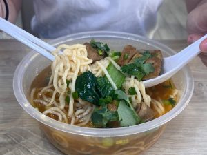 zhujiao dumpling - braised beef noodle soup dish
