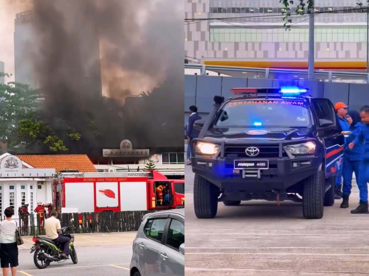 Caffeinees Kg Pandan Fire - Firefighters & police