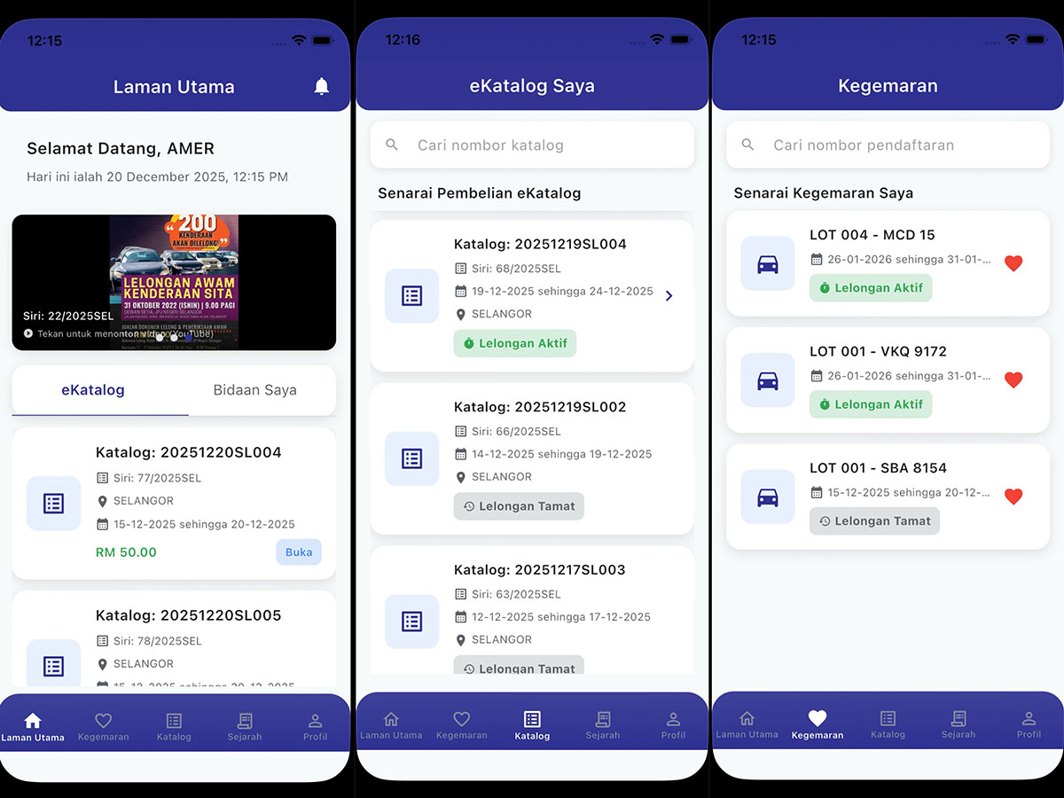 JPJvBid App - E-catalogue