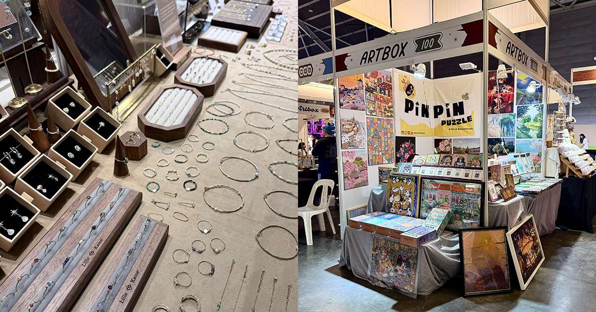 Pictures of the booths in Artbox Camp 2026