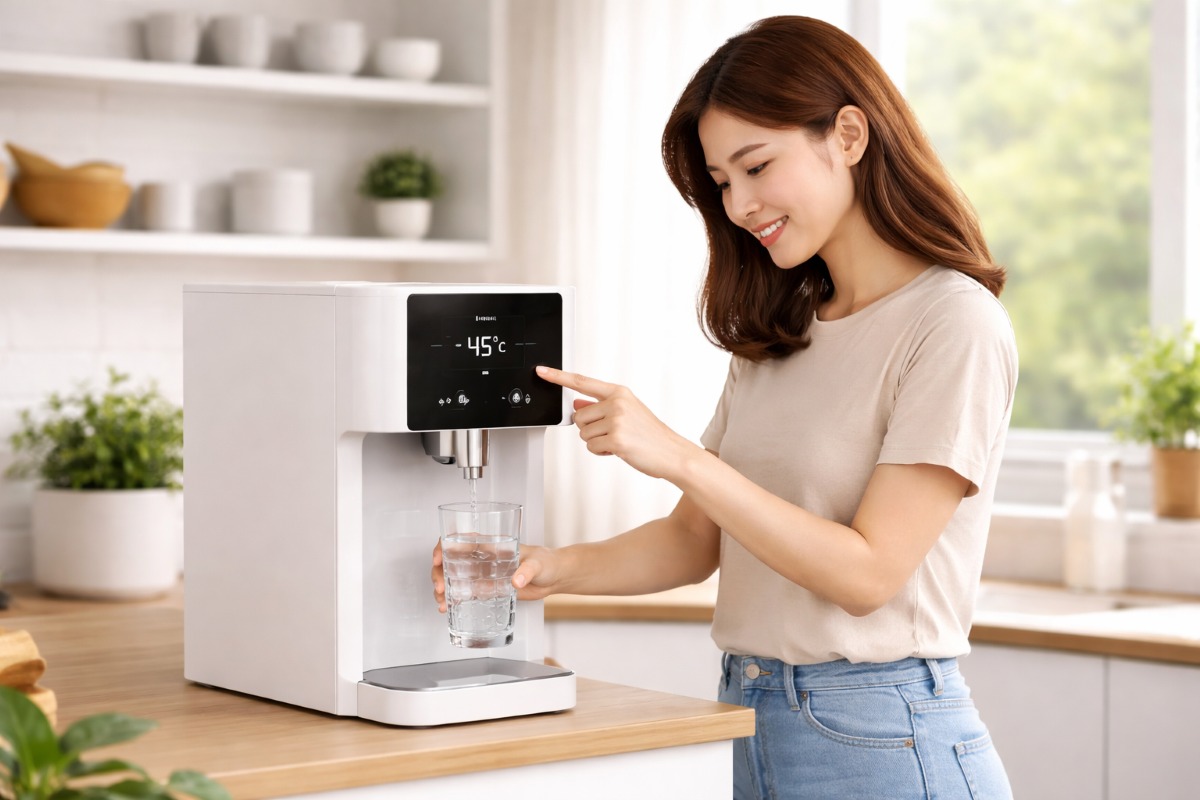 How to choose - water dispenser - woman using dispenser