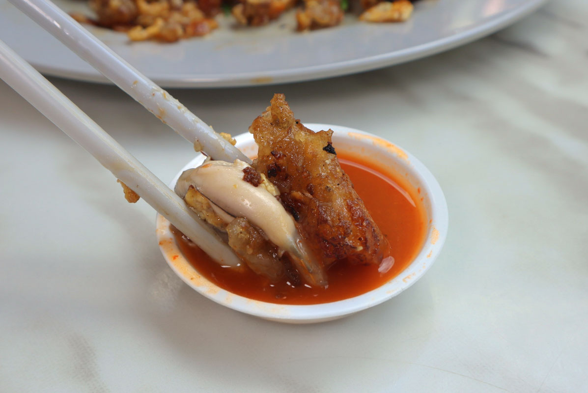 best rated oyster omelette - chilli dipping