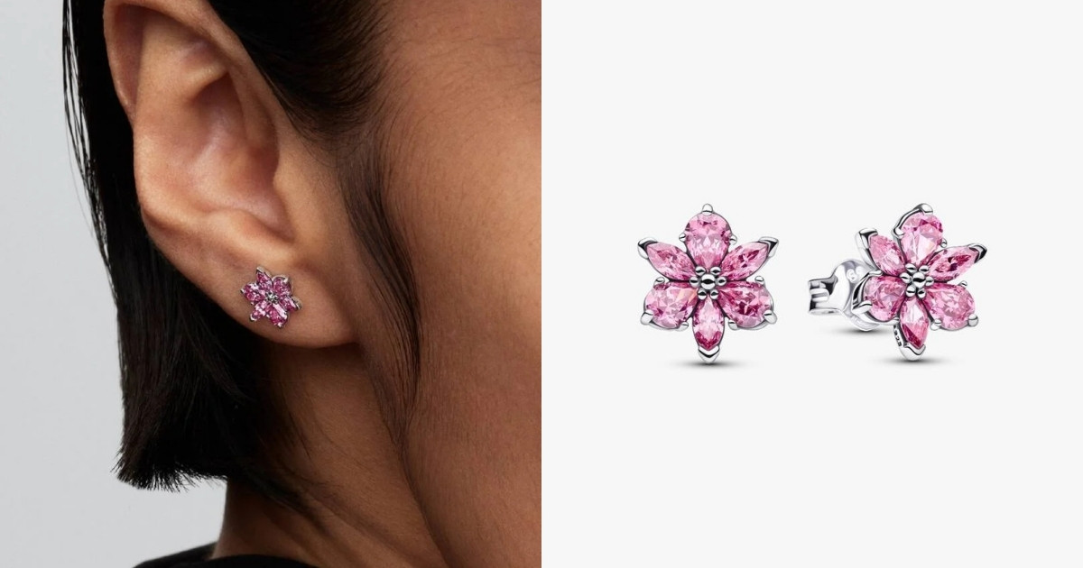 Mother's Day 2026 20 best gifts and experiences in Singapore for every mum - Pandora Herbarium Sparkling Pink Flower Stud Earrings