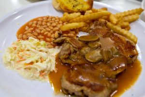 Rasa Sayang Western Food - Chicken Chop with mushroom sauce
