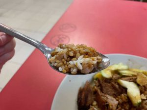 Duck Rice Showdown - Run Ji Cooked Food, Close up on rice
