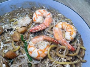 Sing Hi Fry - Close up on prawn