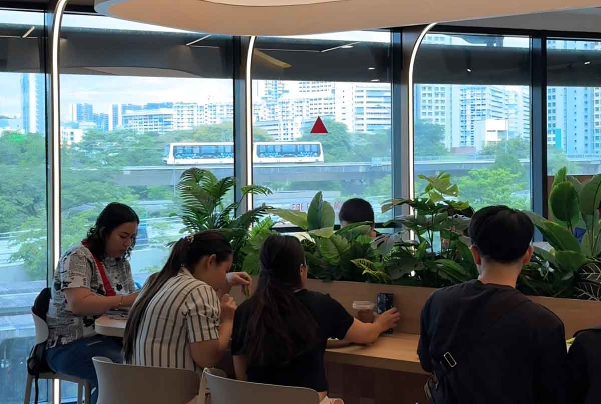 hillion mall food hall - window view