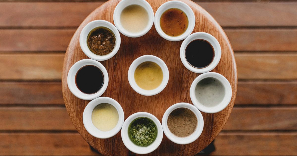Images of different sauces 