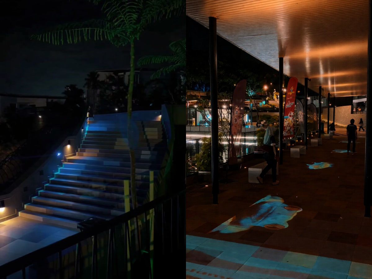 Johor Zoo - Glowing walkways