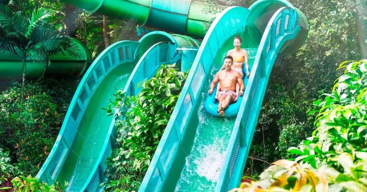 15 best things to do this June holidays in SG - Sanrio Hapidanbui Summer at Adventure Cove Waterpark (exterior image)