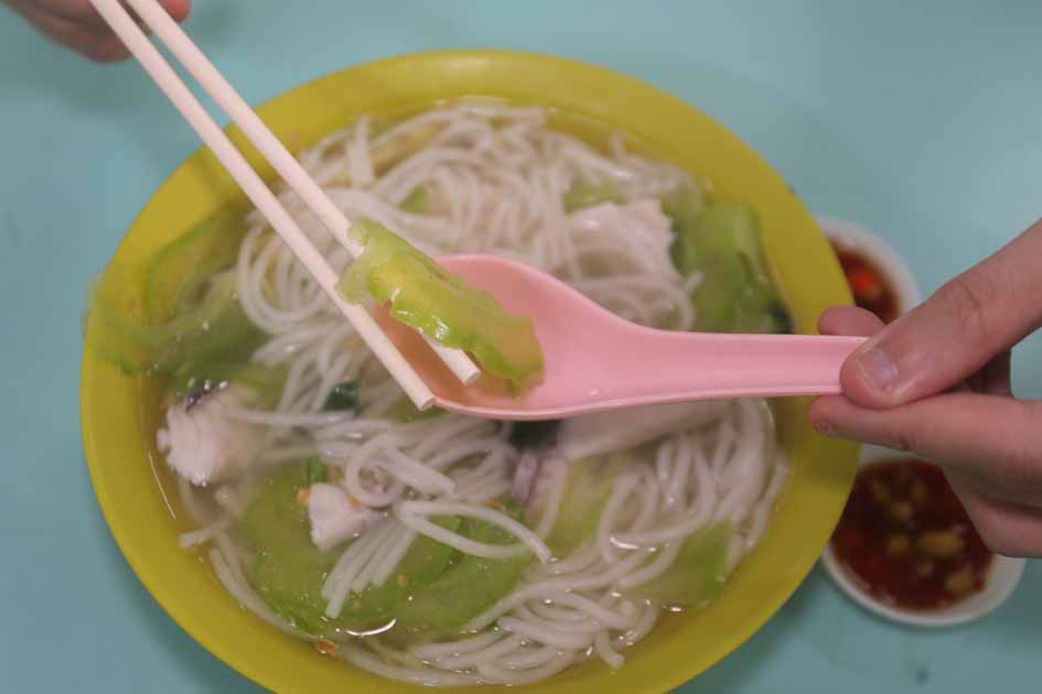 fan ji bittergourd fish soup - bittergourd