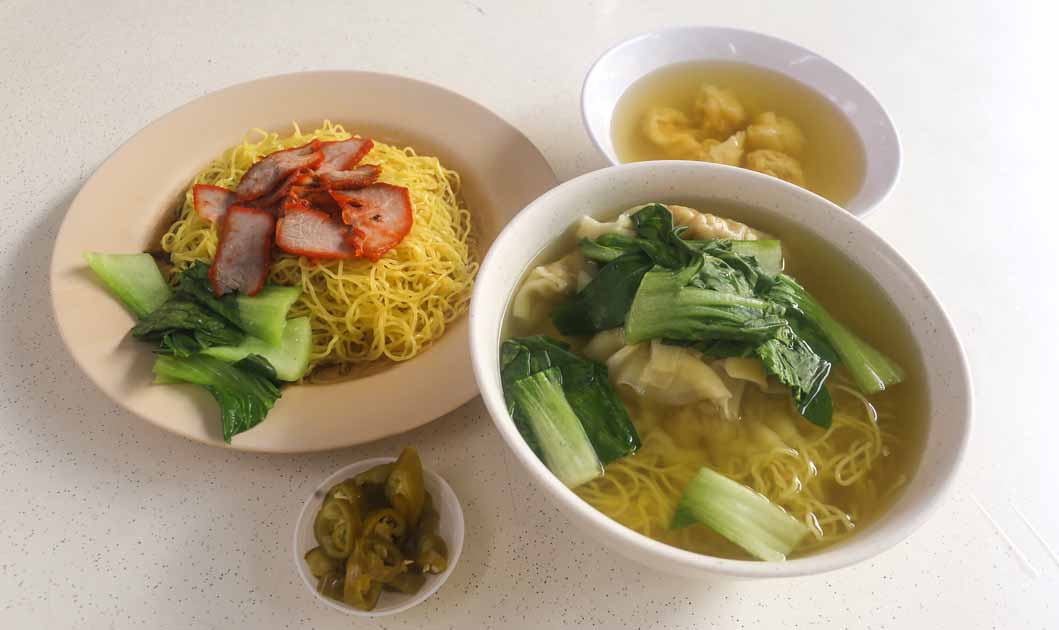 lucky wantan mee - overview of dishes