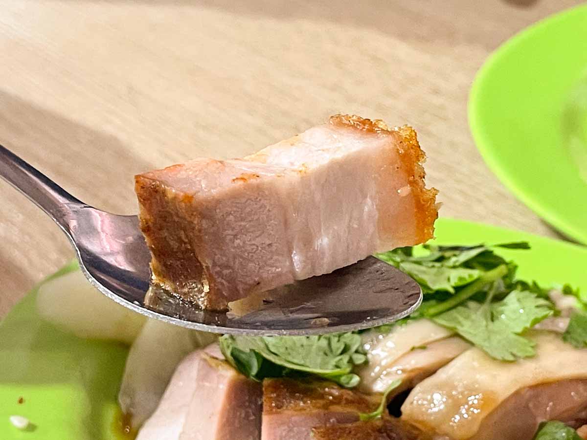 139 hainan chicken rice - roast pork