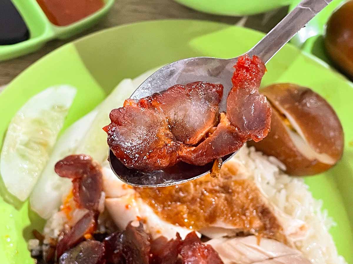 139 hainan chicken rice - char siew