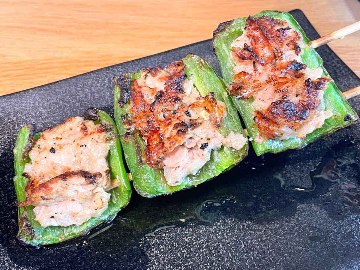 torikizoku opening - stuffed bell pepper with ponzu