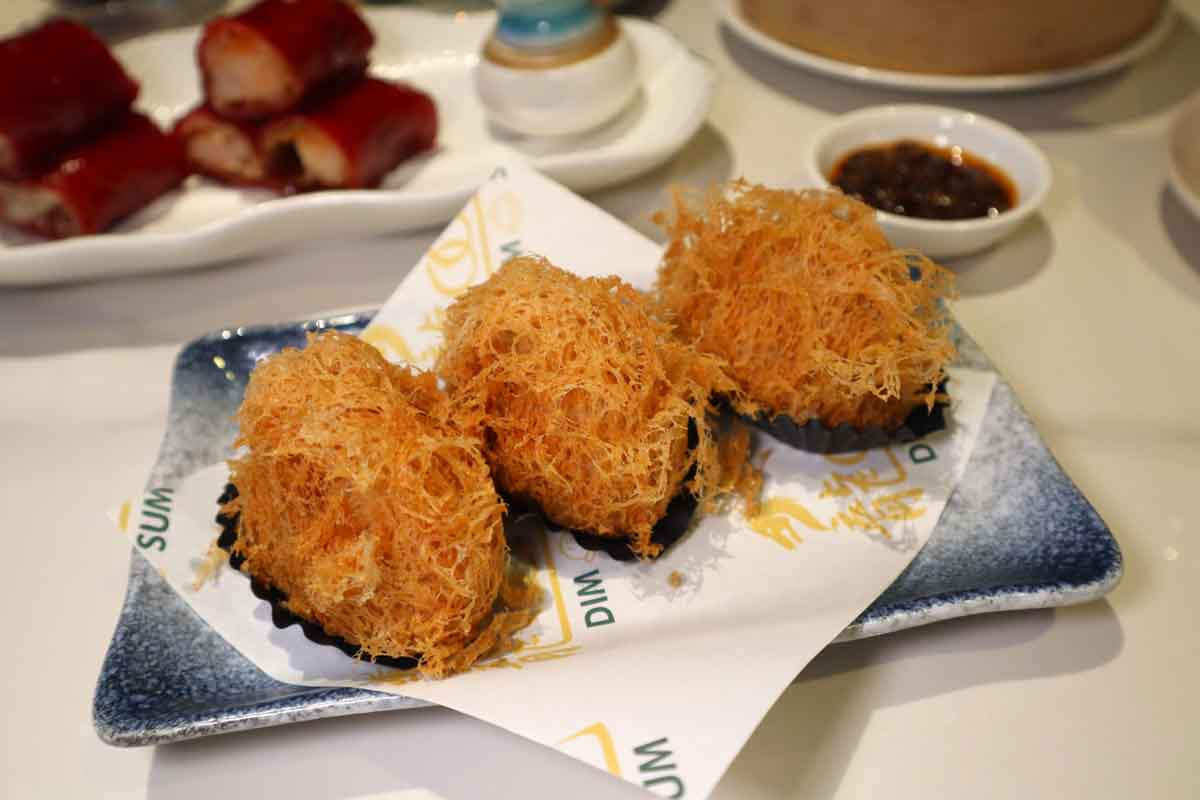 loong dim sum - chilli crab yam dumpling