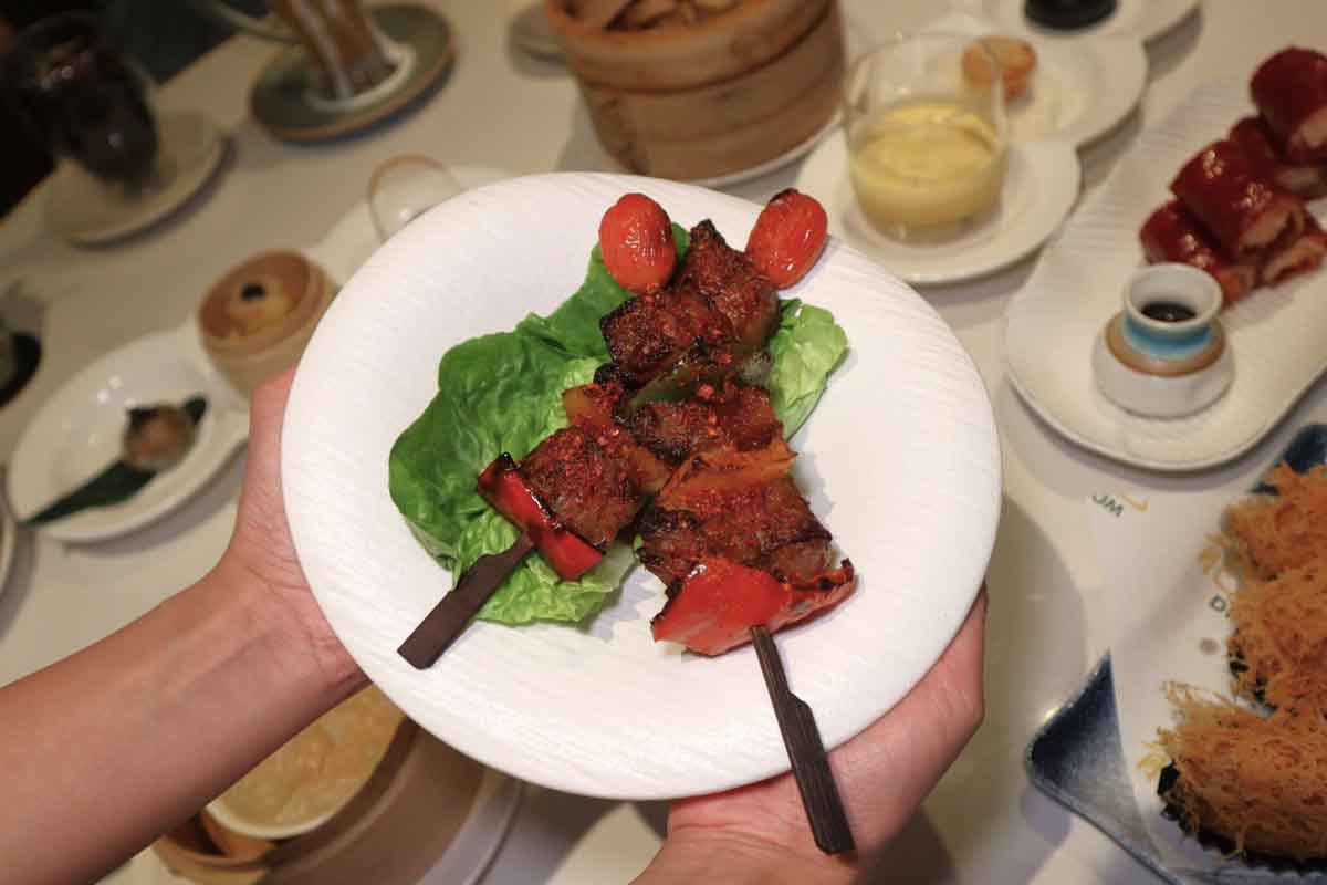 loong dim sum - wagyu skewers