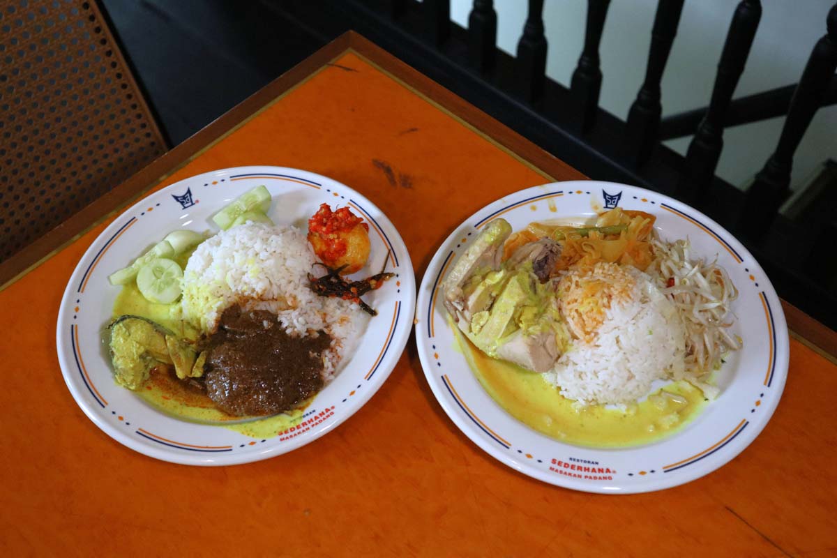 new eating places that opened in may - nasi padang plates