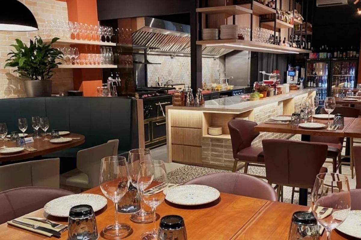 best steaks singapore - griglia open fire italian kitchen interior