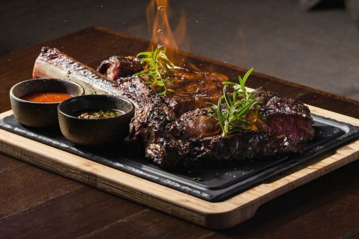 best steaks singapore - opus bar and grill sanchoku wagyu tomahawk