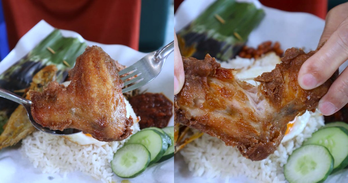 new vs old nasi lemak - so lemak chicken wing