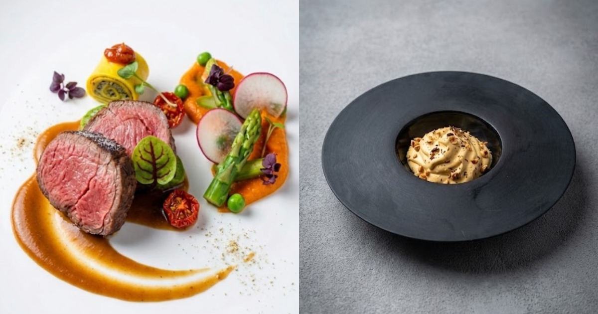 cruise - veal and choco mousse dishes