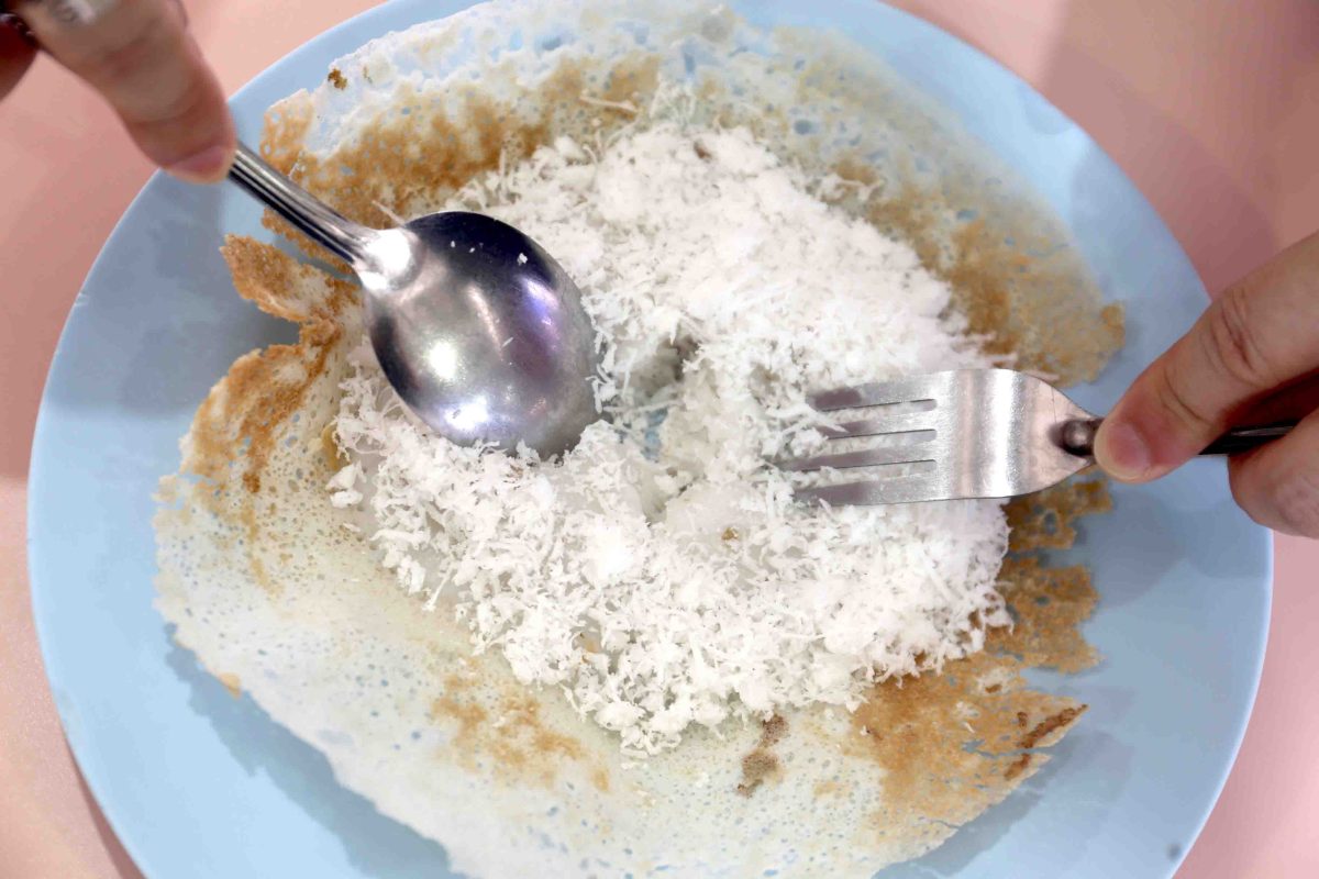 rajarani thosai newly in michelin guide - digging into coconut appam