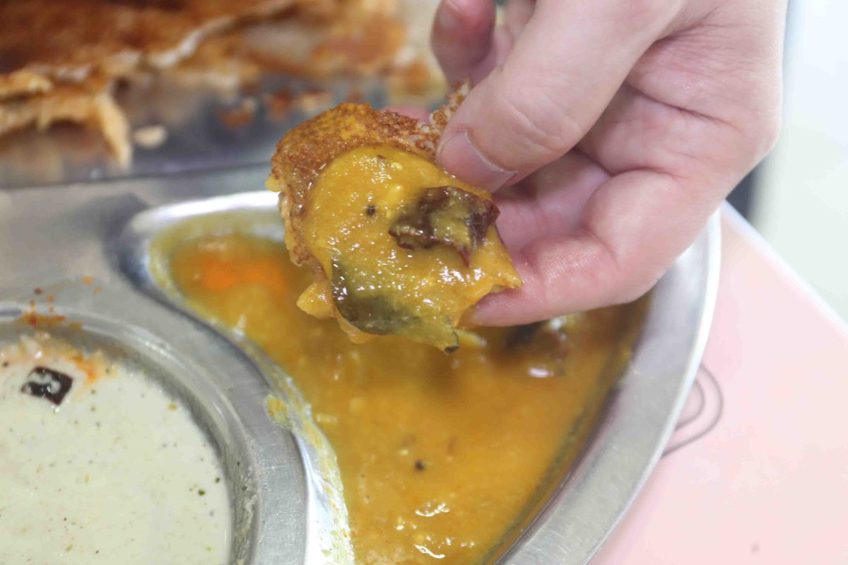 rajarani thosai newly in michelin guide - sambar