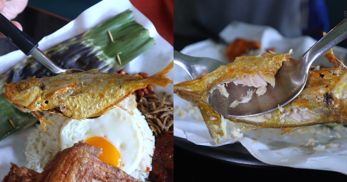 new vs old nasi lemak - so lemak fish